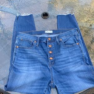 Madewell 10” High-Rise Skinny Crop Jean. Size 33 T